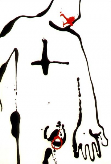 Dripping Figura10 - 100x70cm - Óleo Papel Satinado 1.100 G - 2002 - VENDIDO.